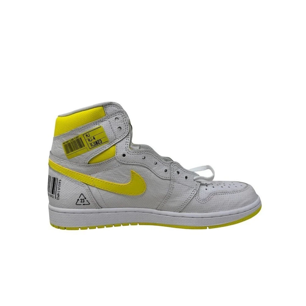 Nike Air Jordan 1 High First Class Flight 555088-170 White Yellow Men 11 sneaker